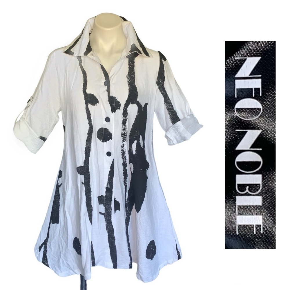 NWT Artsy Neo Noble Shirt Dress Tunic Jacket Lagenlook